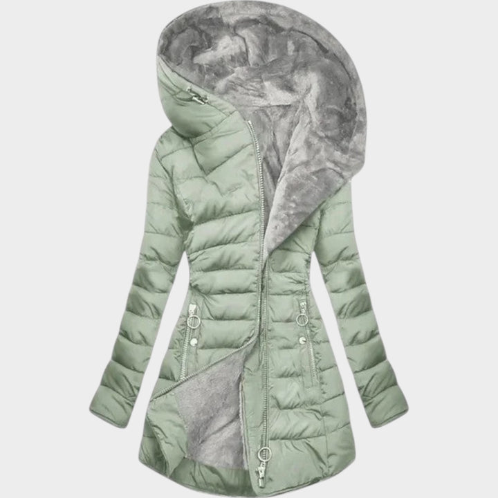 Puffer Fleece Lined Hooded Winter Coat