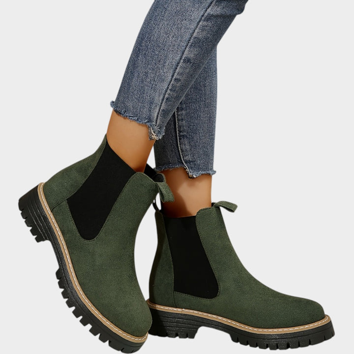 Suede Platform Chelsea Boots