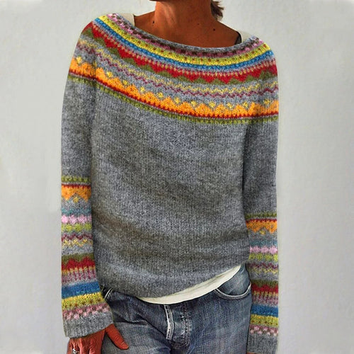 Fair Isle Crew Neck Knit Jumper