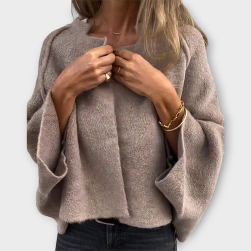 Oversized Knitted Draped Cardigan