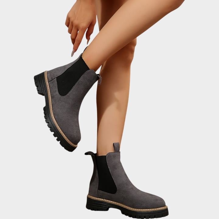 Suede Platform Chelsea Boots