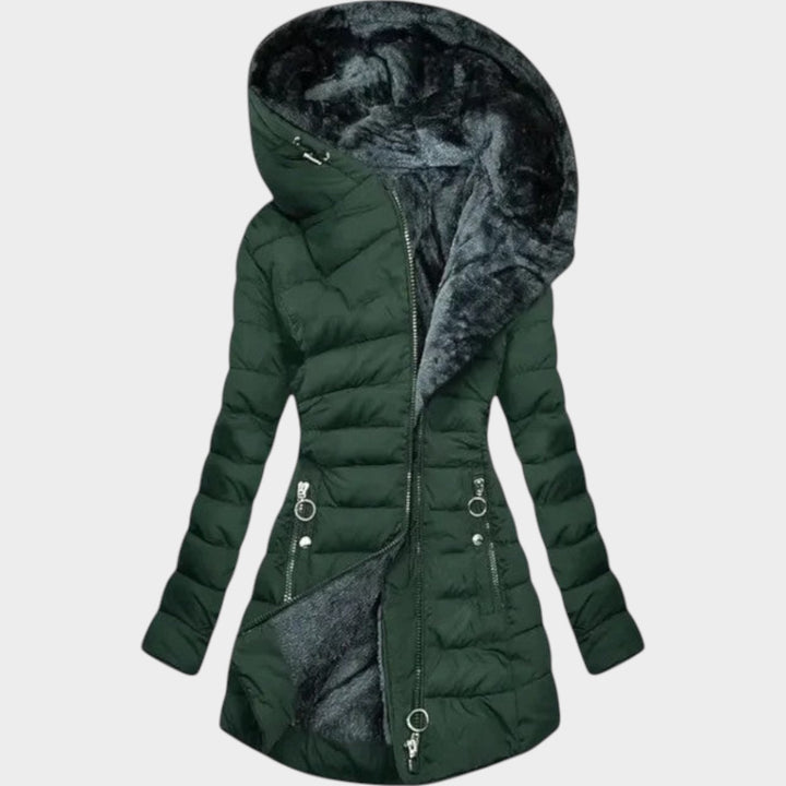 Puffer Fleece Lined Hooded Winter Coat