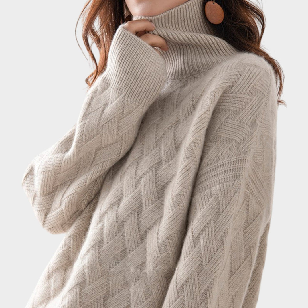 Cable Knitted Turtleneck Jumper