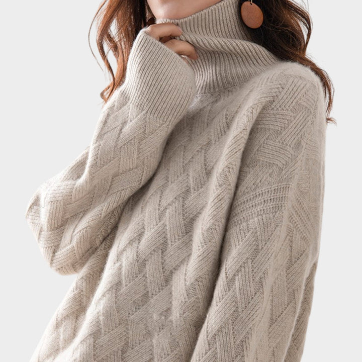 Cable Knitted Turtleneck Jumper
