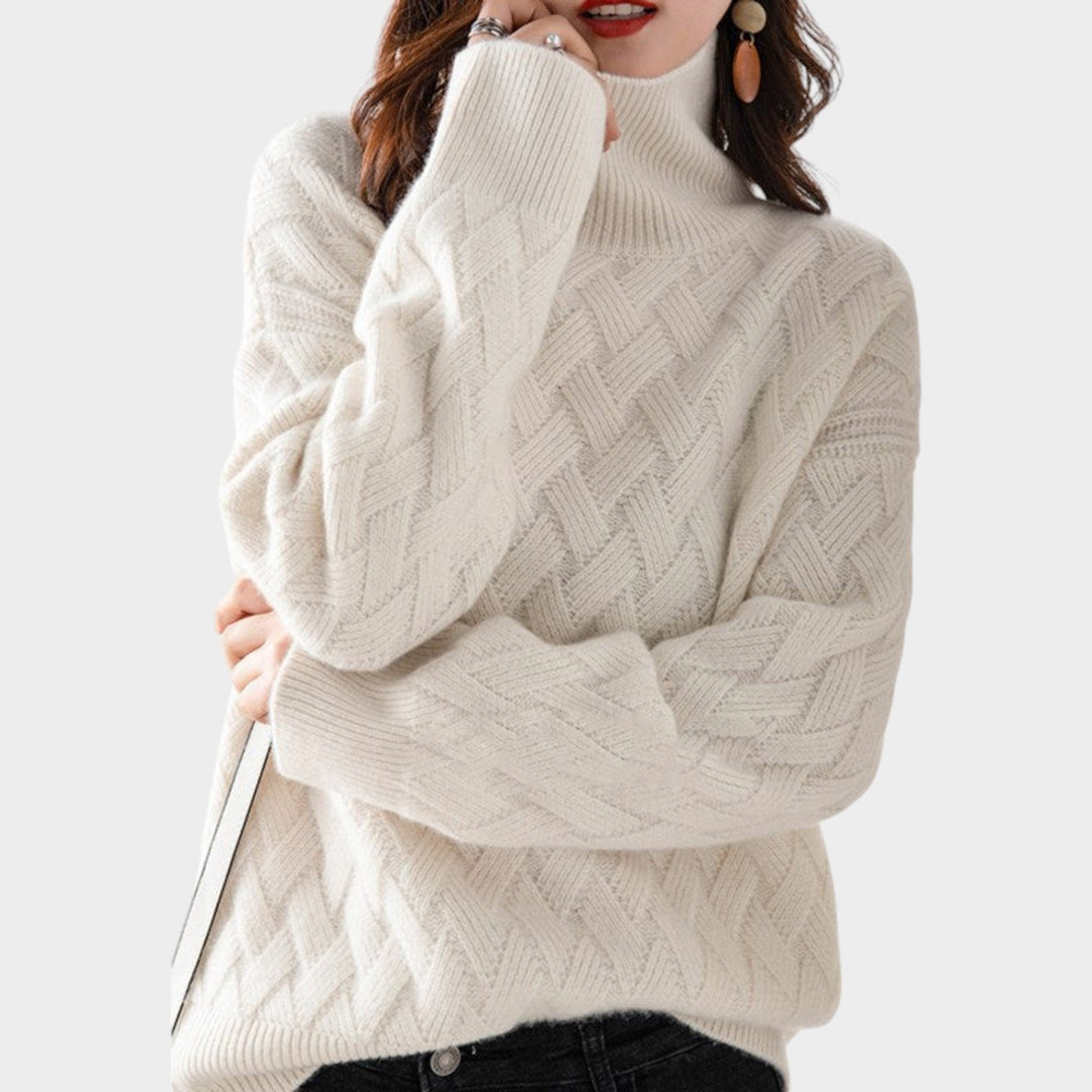 Cable Knitted Turtleneck Jumper