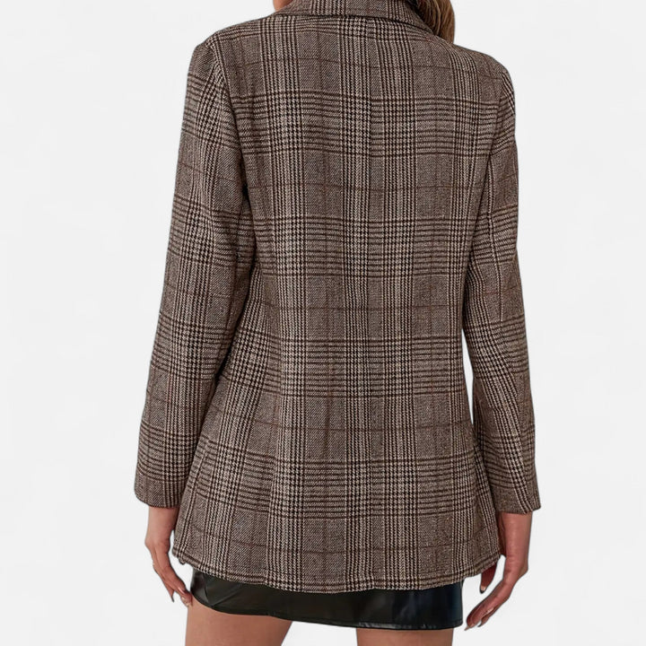 Women's Blazer Casual Tailored Plaid