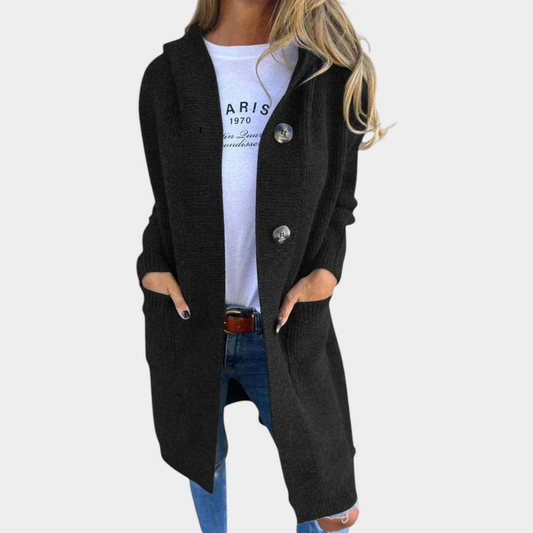 Long Ribbed Knitted Cardigan