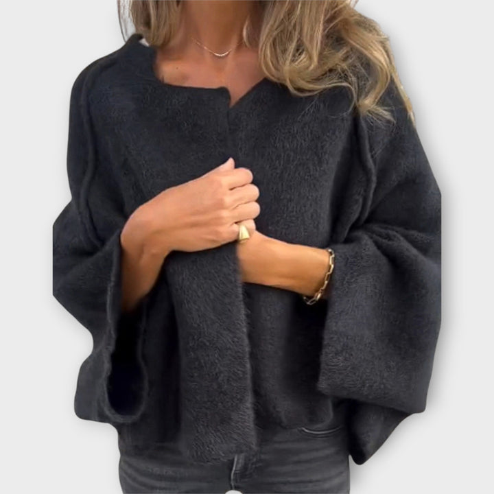 Oversized Knitted Draped Cardigan