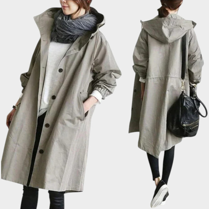 Classic Hooded Waterproof Trench Coat