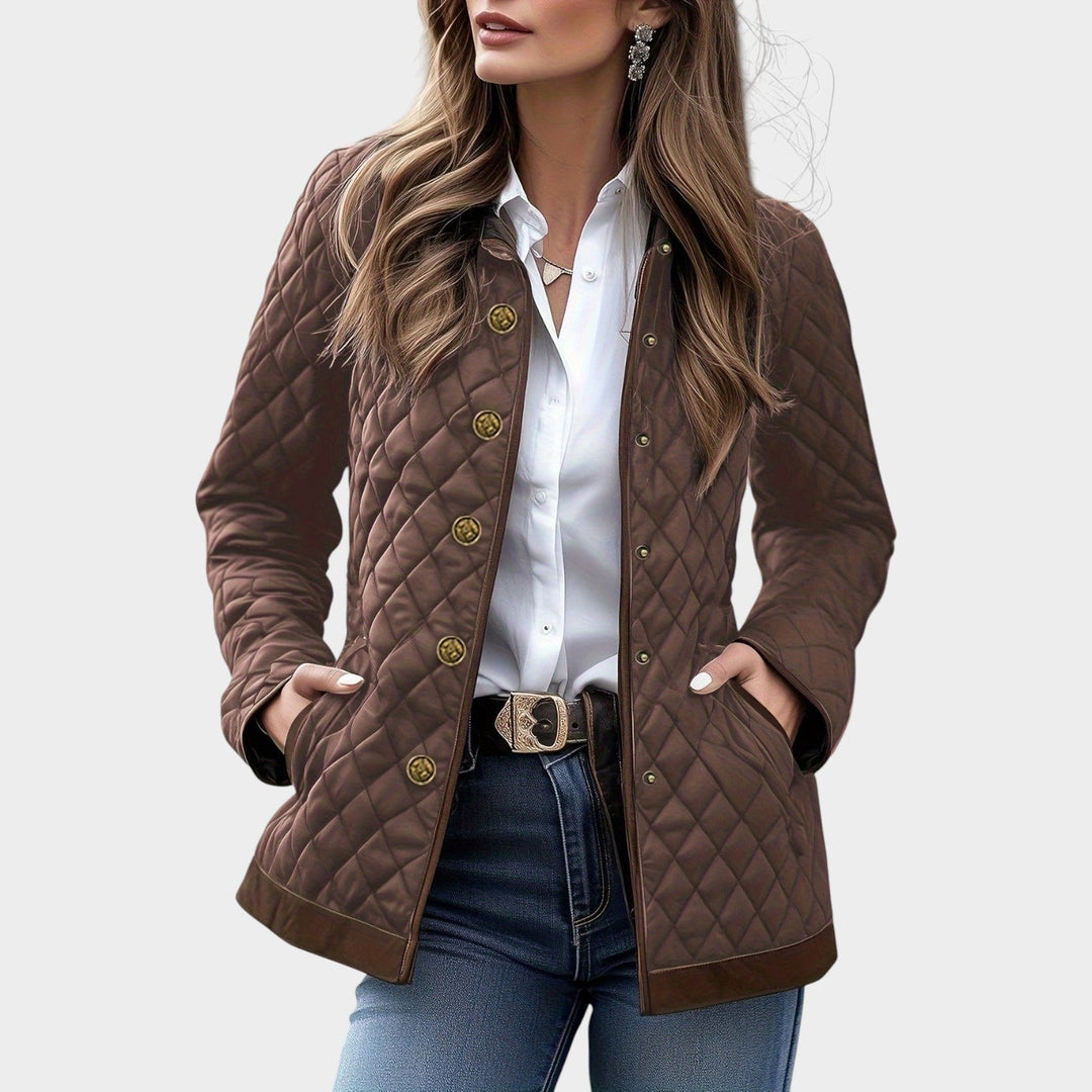 Women’s Quilted Jacket Casual Button Front
