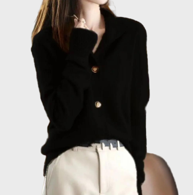 Button Front Relaxed Knitted Cardigan