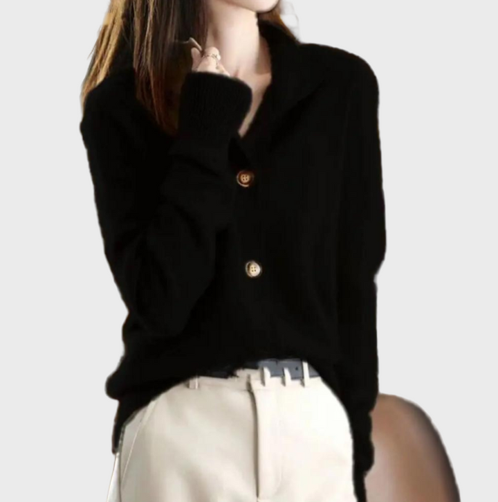 Button Front Relaxed Knitted Cardigan