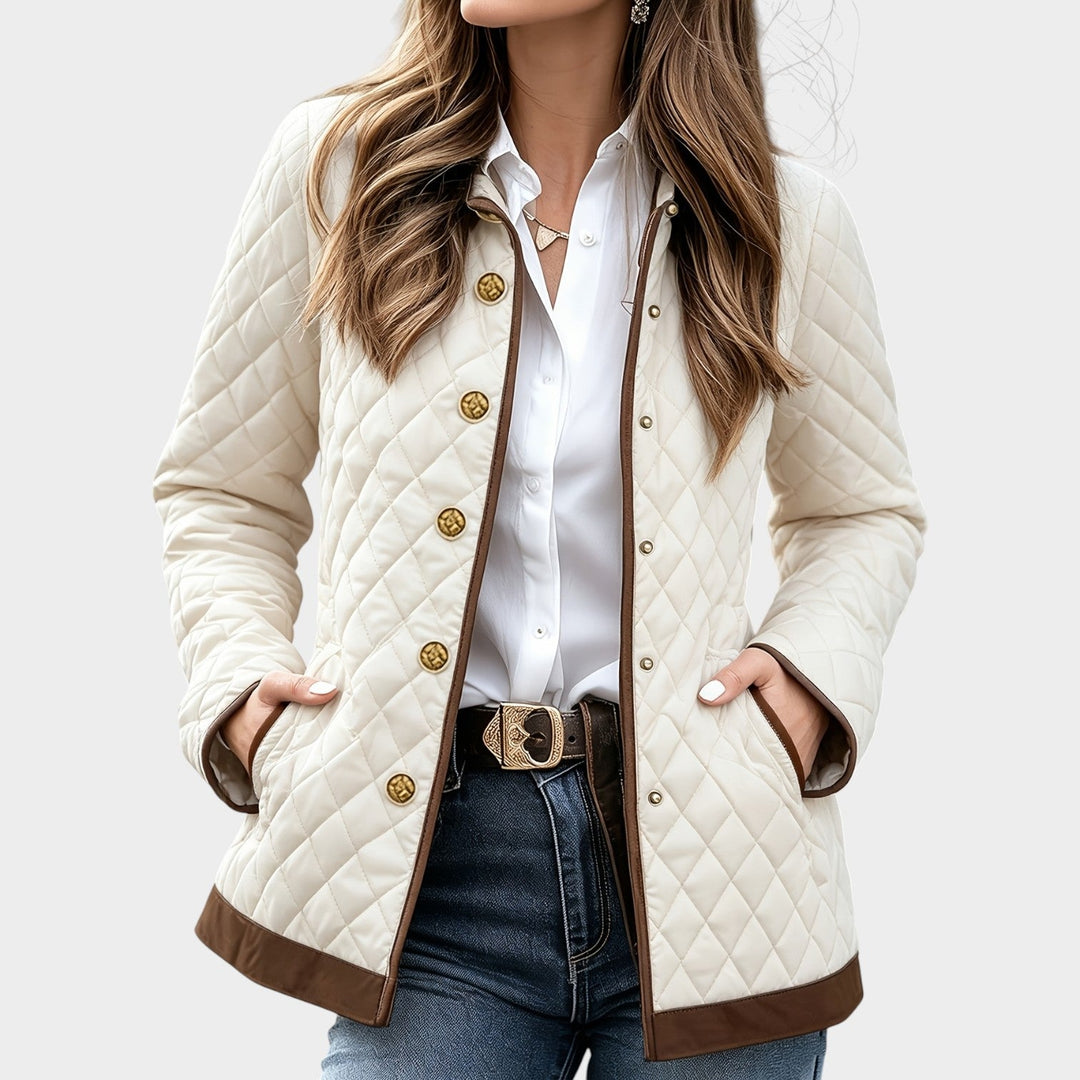Women’s Quilted Jacket Casual Button Front