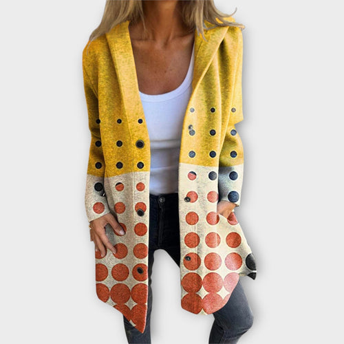 Hooded Knitted Pattern Cardigan