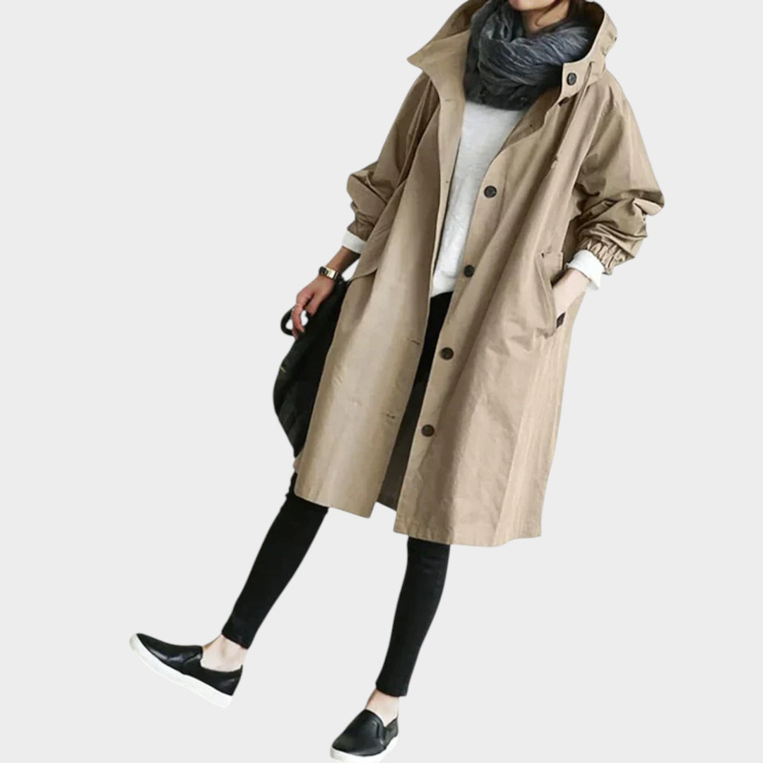 Classic Hooded Waterproof Trench Coat