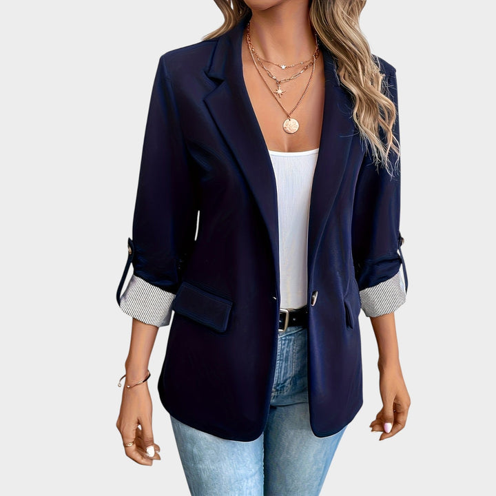Women’s Blazer Business Tailored Fit Rolled Sleeve
