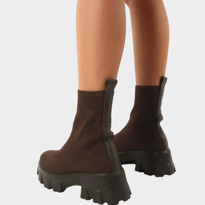 Stretch Knit Ankle Boots