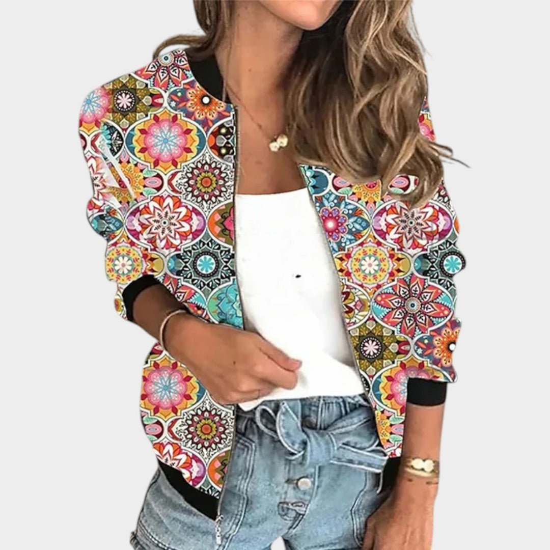 Floral Print Knitted Cardigan