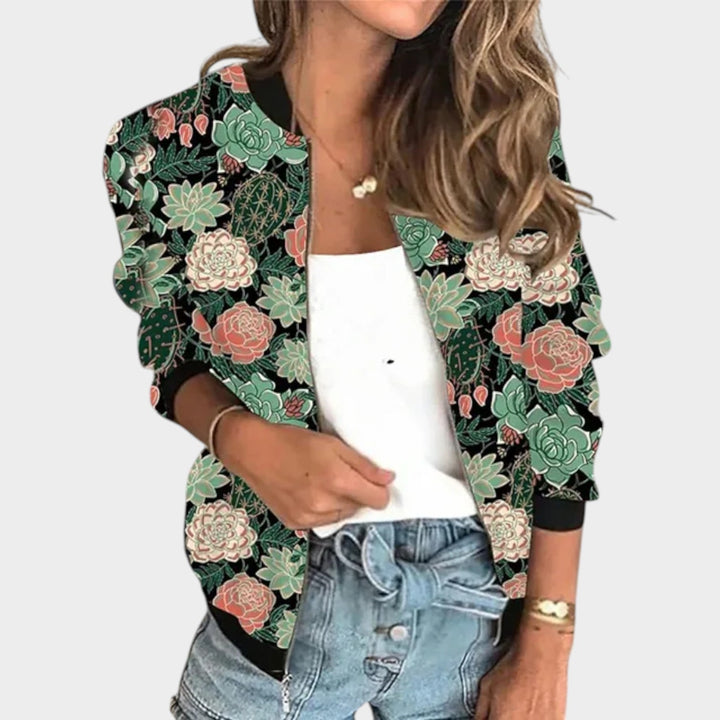 Floral Print Knitted Cardigan