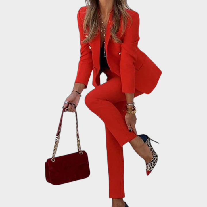 Women's Suit Blazer and Trousers Matching Set