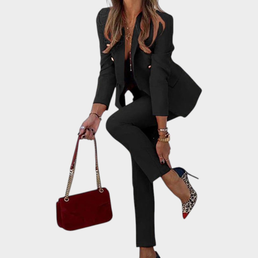 Women's Suit Blazer and Trousers Matching Set