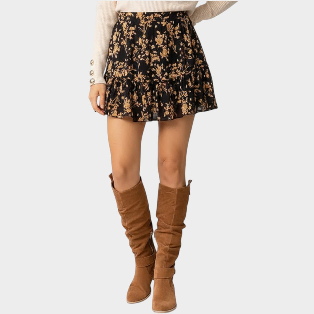 Suede Knee High Slouch Block Heel Boots