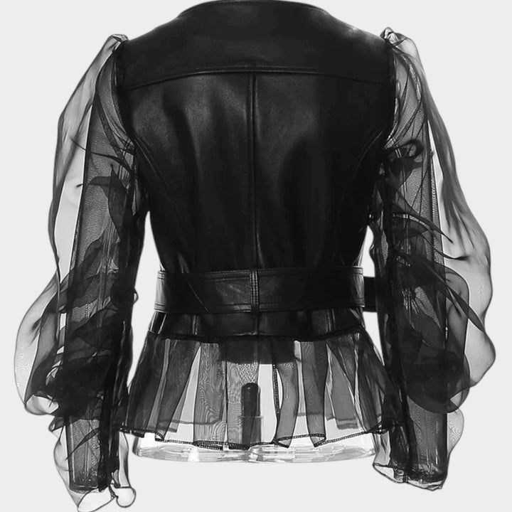 Leather Sheer Jacket