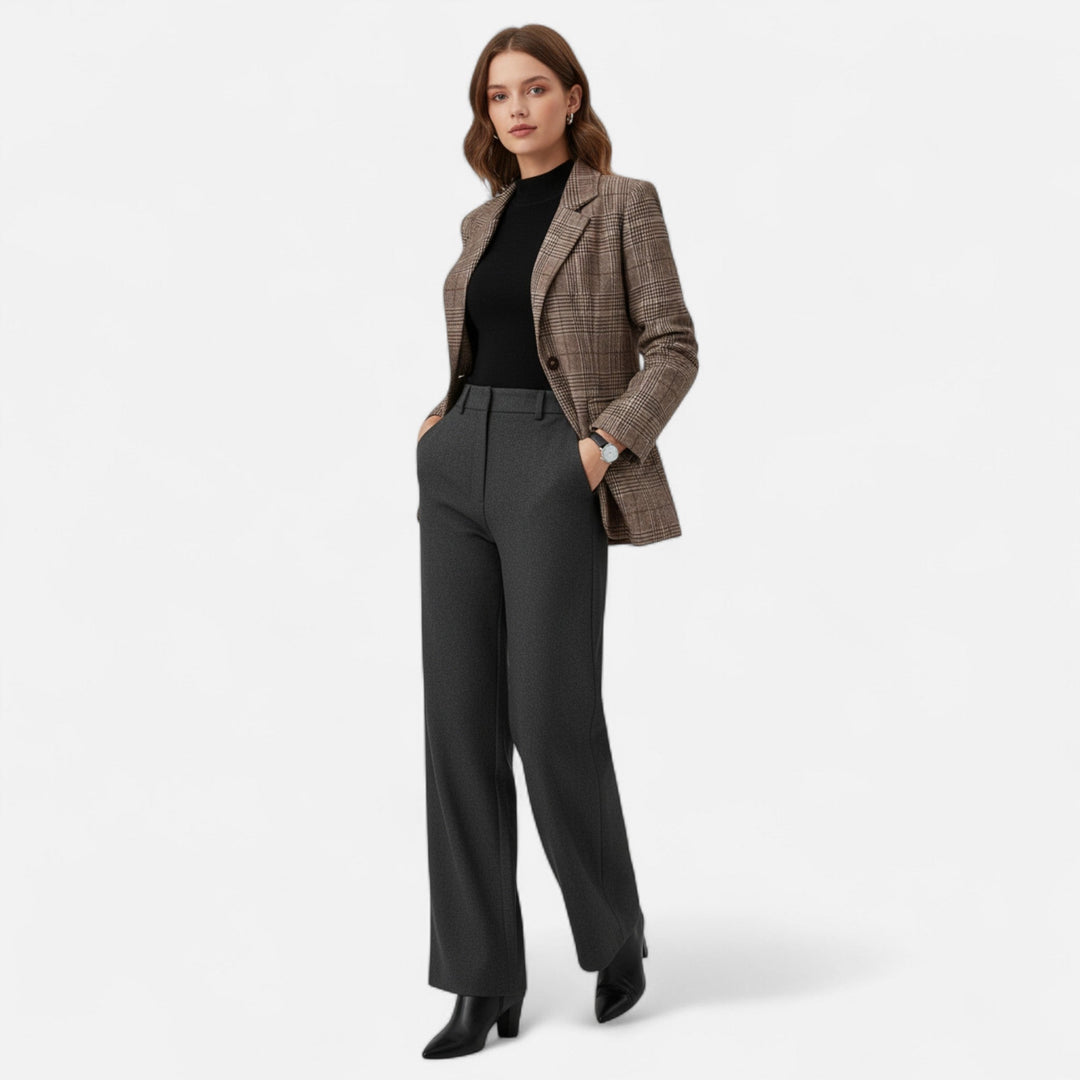 Women's Blazer Casual Tailored Plaid