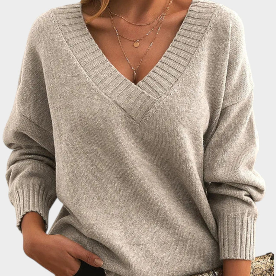 Soft V Neck Knitted Jumper