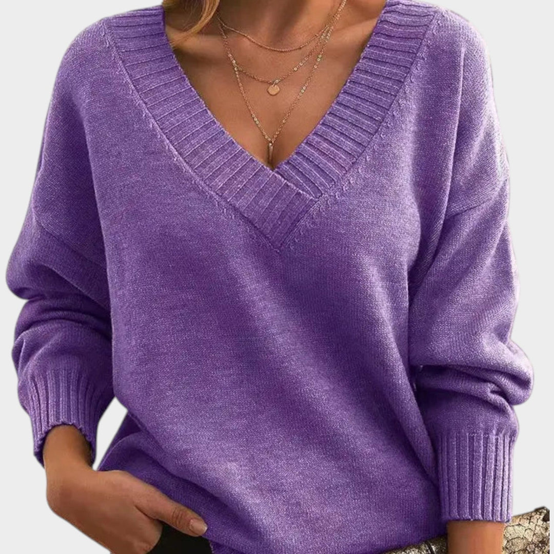 Soft V Neck Knitted Jumper