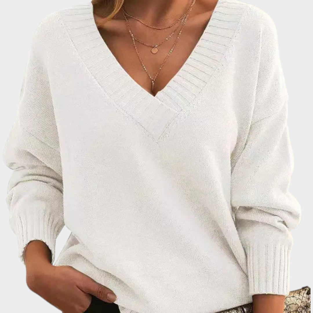 Soft V Neck Knitted Jumper