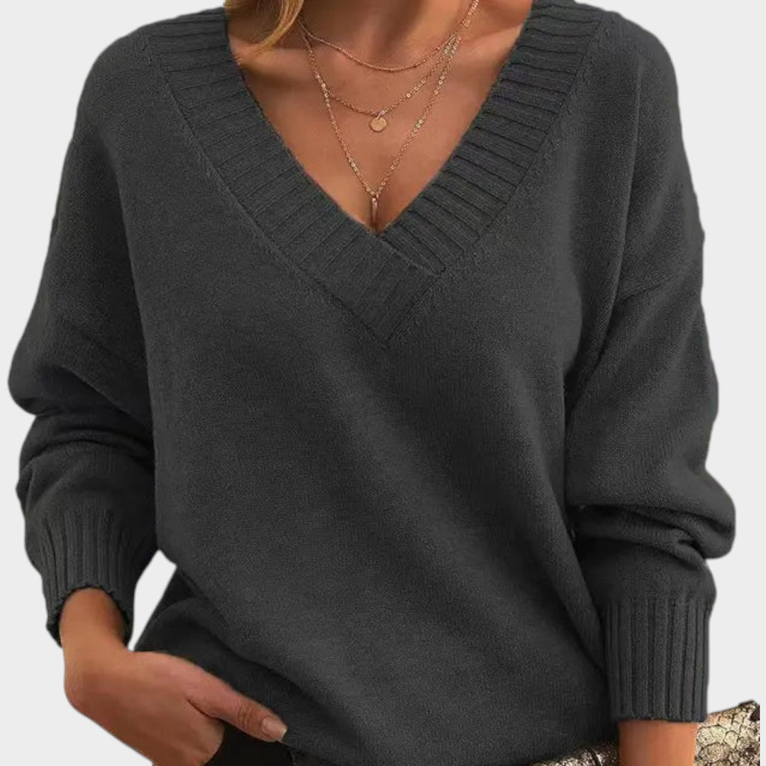 Soft V Neck Knitted Jumper