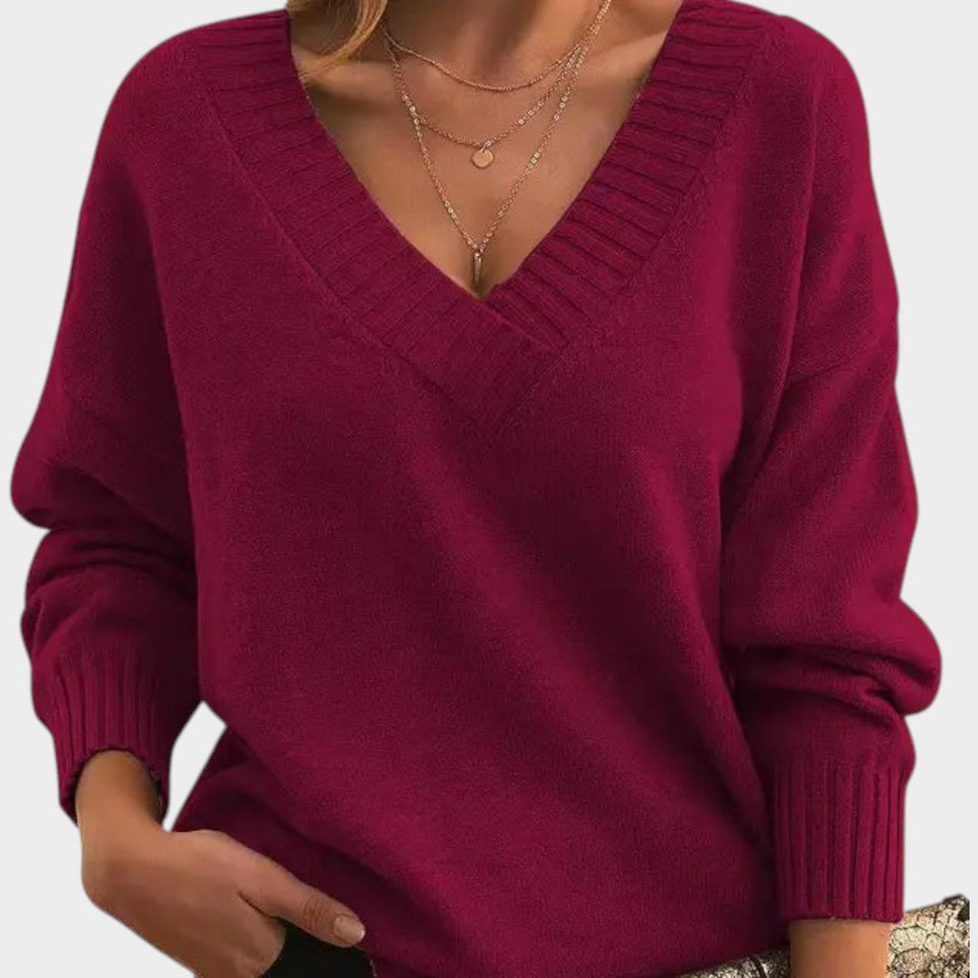 Soft V Neck Knitted Jumper