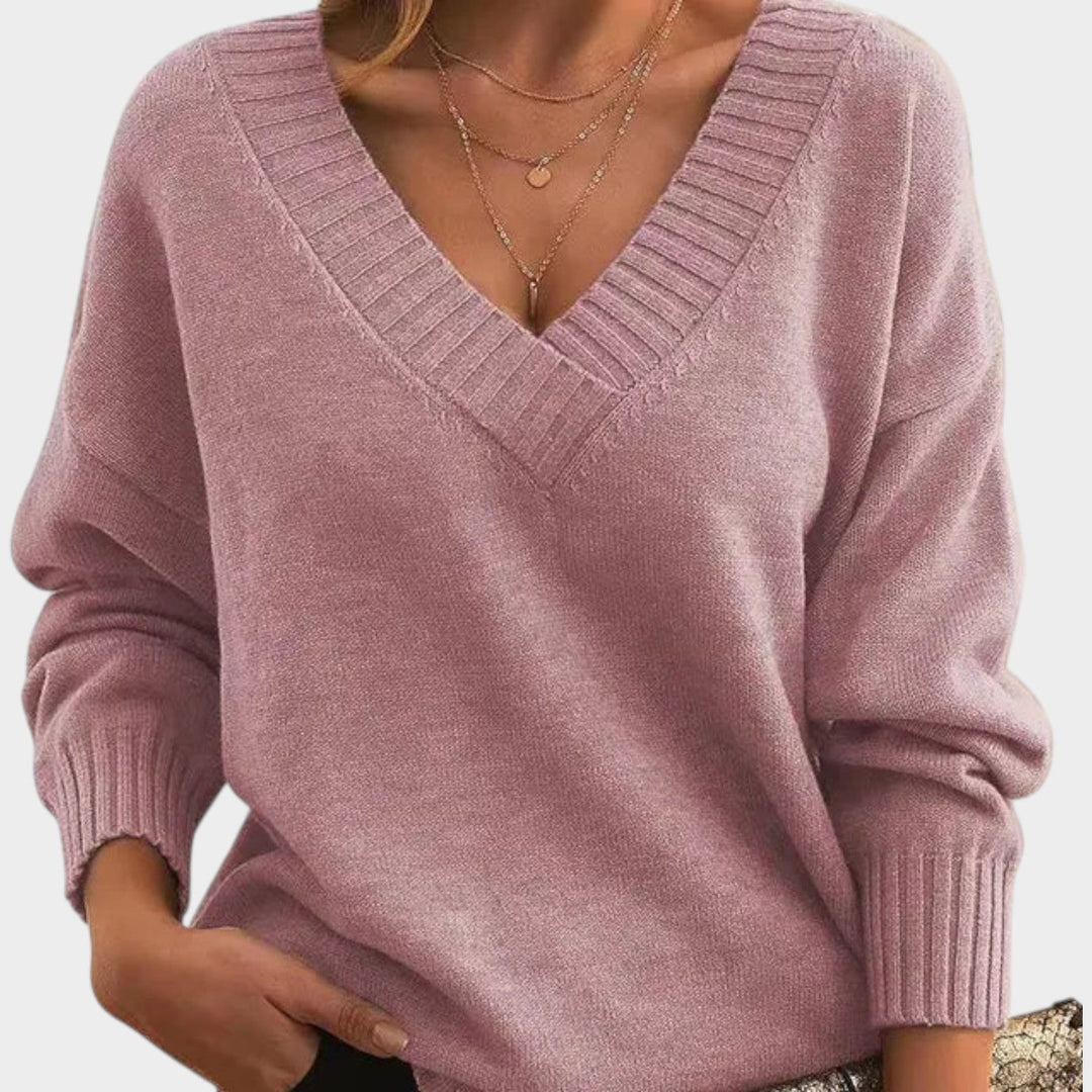 Soft V Neck Knitted Jumper