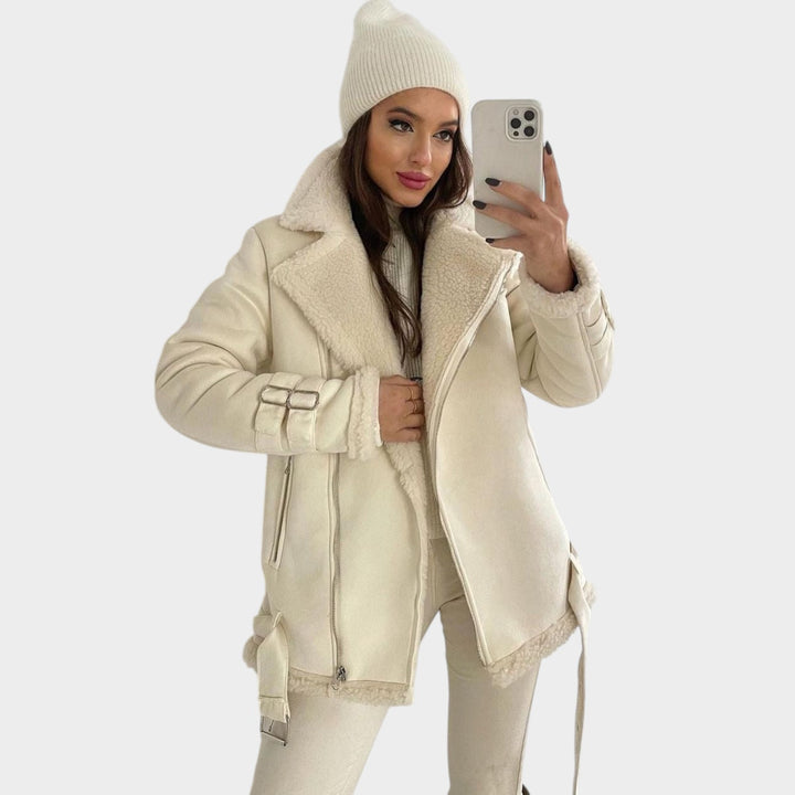 Leather Shearling Aviator Jacket
