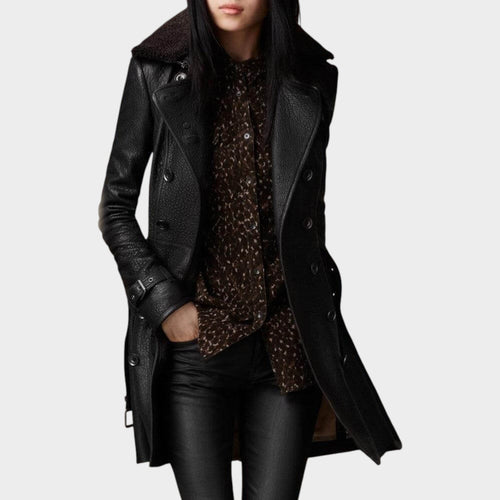 Leather Refined Silhouette Coat
