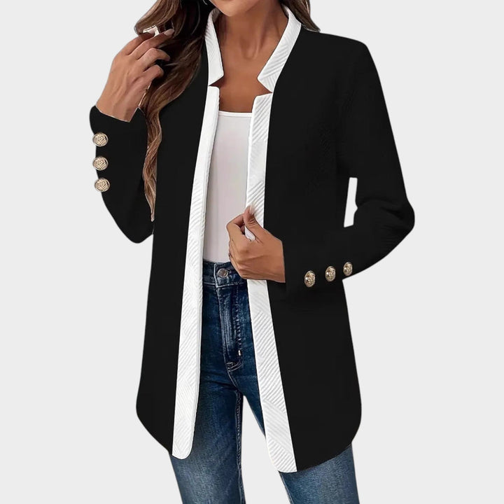 Women’s Blazer Contrast Collar Tailored Fit
