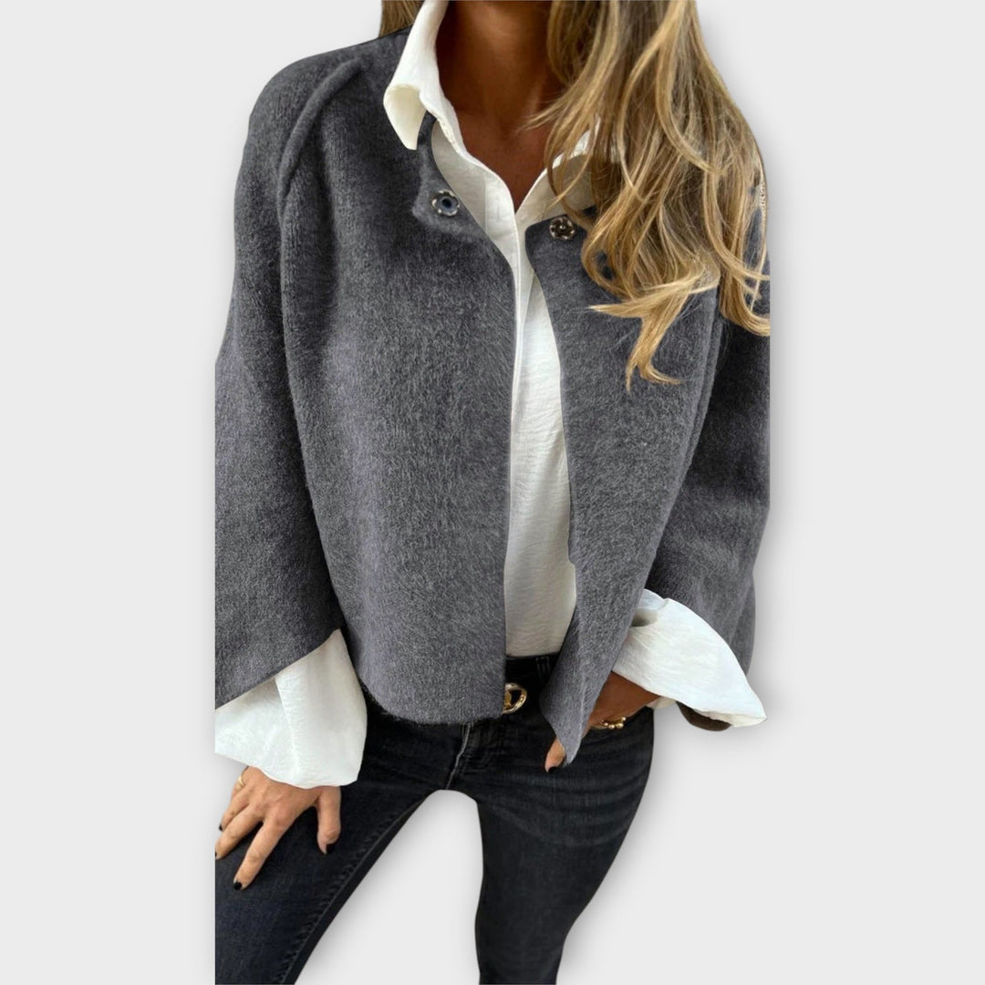 Oversized Knitted Draped Cardigan