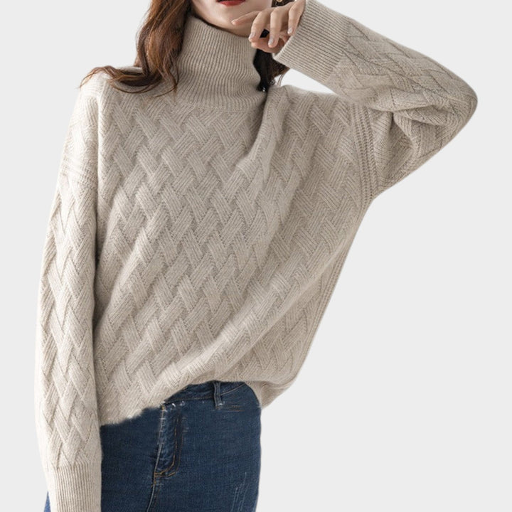 Cable Knitted Turtleneck Jumper