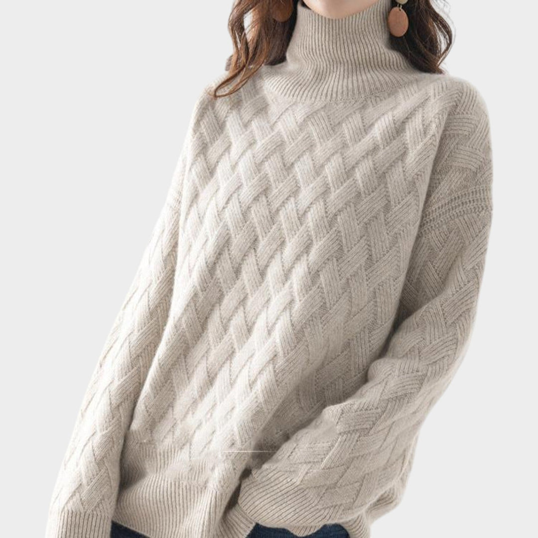 Cable Knitted Turtleneck Jumper