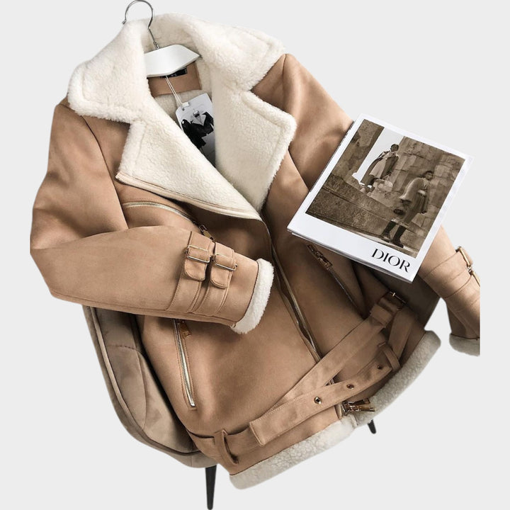 Leather Shearling Aviator Jacket