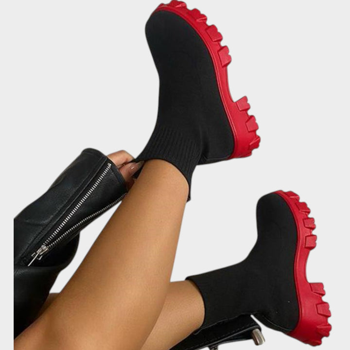 Stretch Knit Ankle Boots