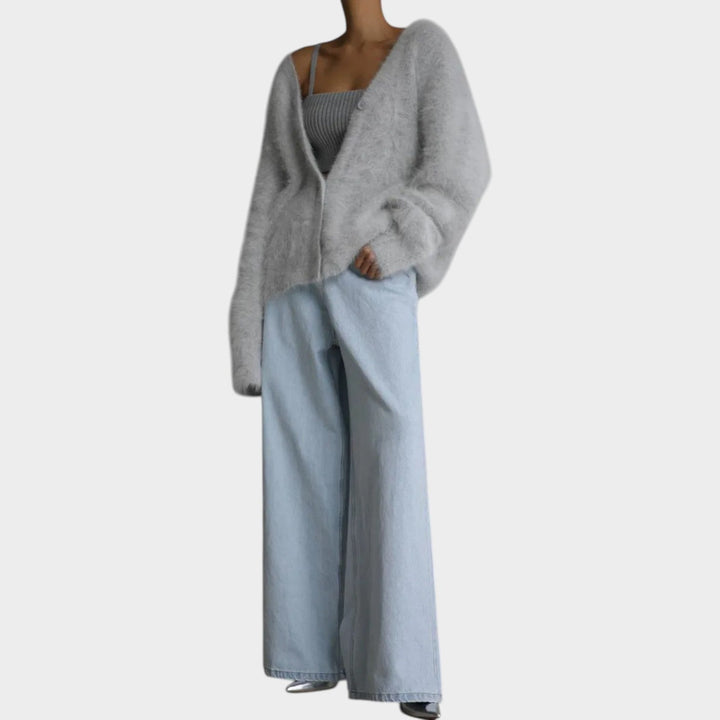 Oversized Soft Knitted Button Front Cardigan