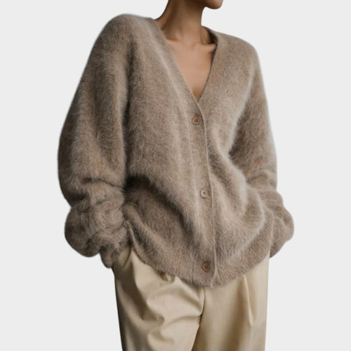 Oversized Soft Knitted Button Front Cardigan