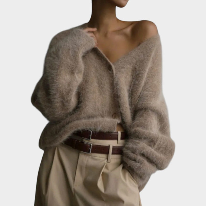 Oversized Soft Knitted Button Front Cardigan