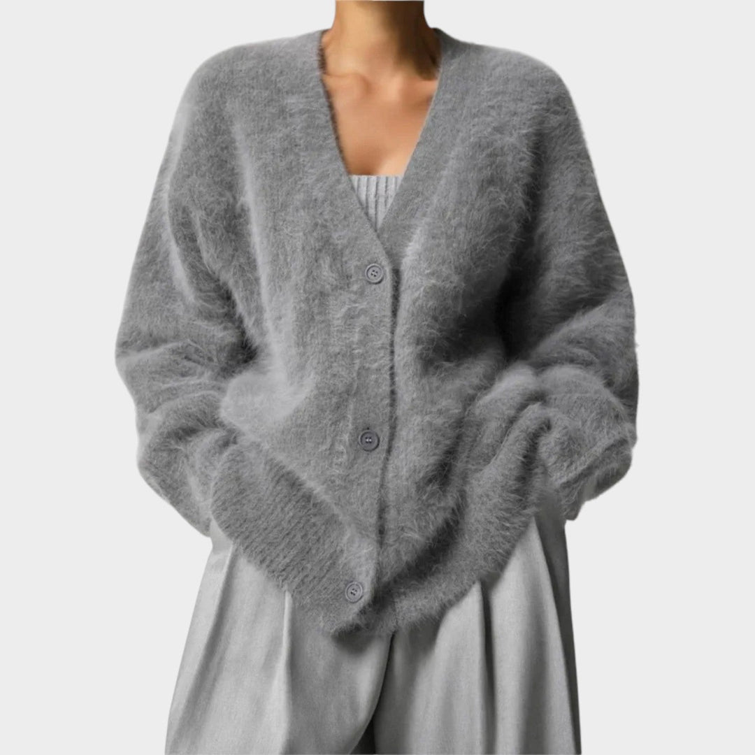 Oversized Soft Knitted Button Front Cardigan