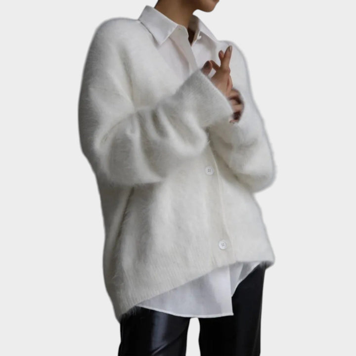 Oversized Soft Knitted Button Front Cardigan