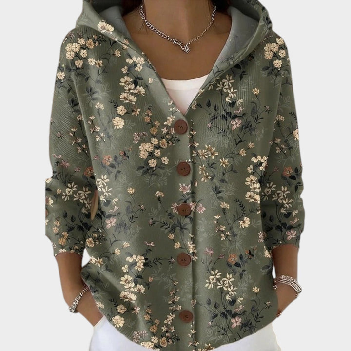 Hooded Knitted Pattern Cardigan
