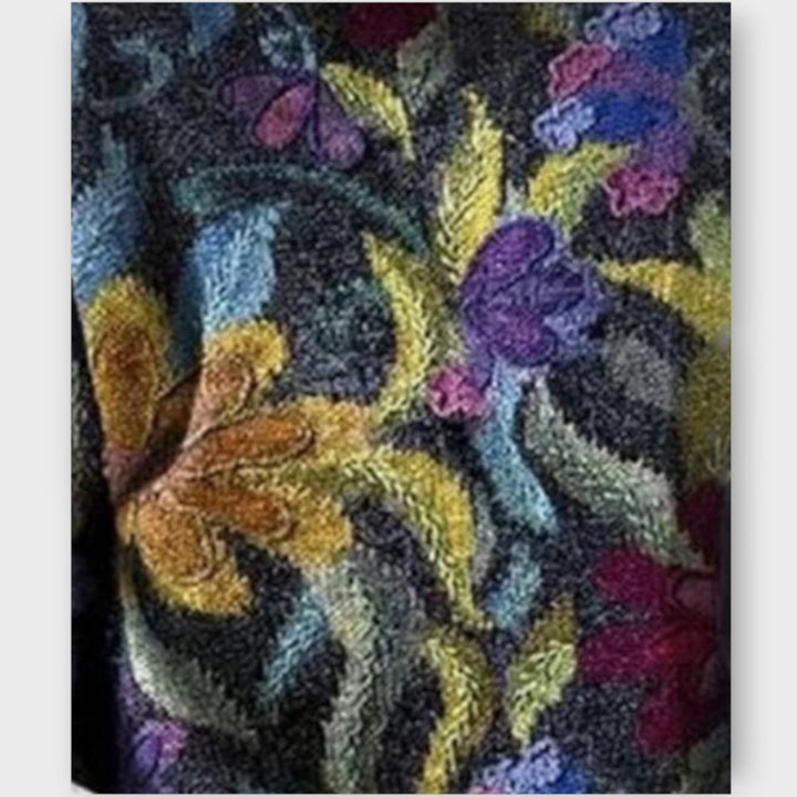 Floral Knitted Crew Neck Jumper