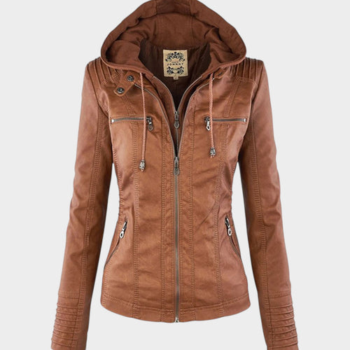 Women's Casual Hooded | Leather Jacket
